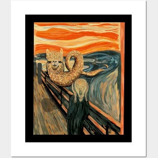 Funny Alpaca Loch Ness Monster The Scream Mashup Cryptid Posters and Art